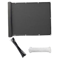 Magideal - Parabrisas Resistente A La Intemperie, Pantalla De Privacidad Para Balcón, Cubierta De Valla De Privacidad Para Patio, Cubierta, Piscina, Patio Traser , Negro