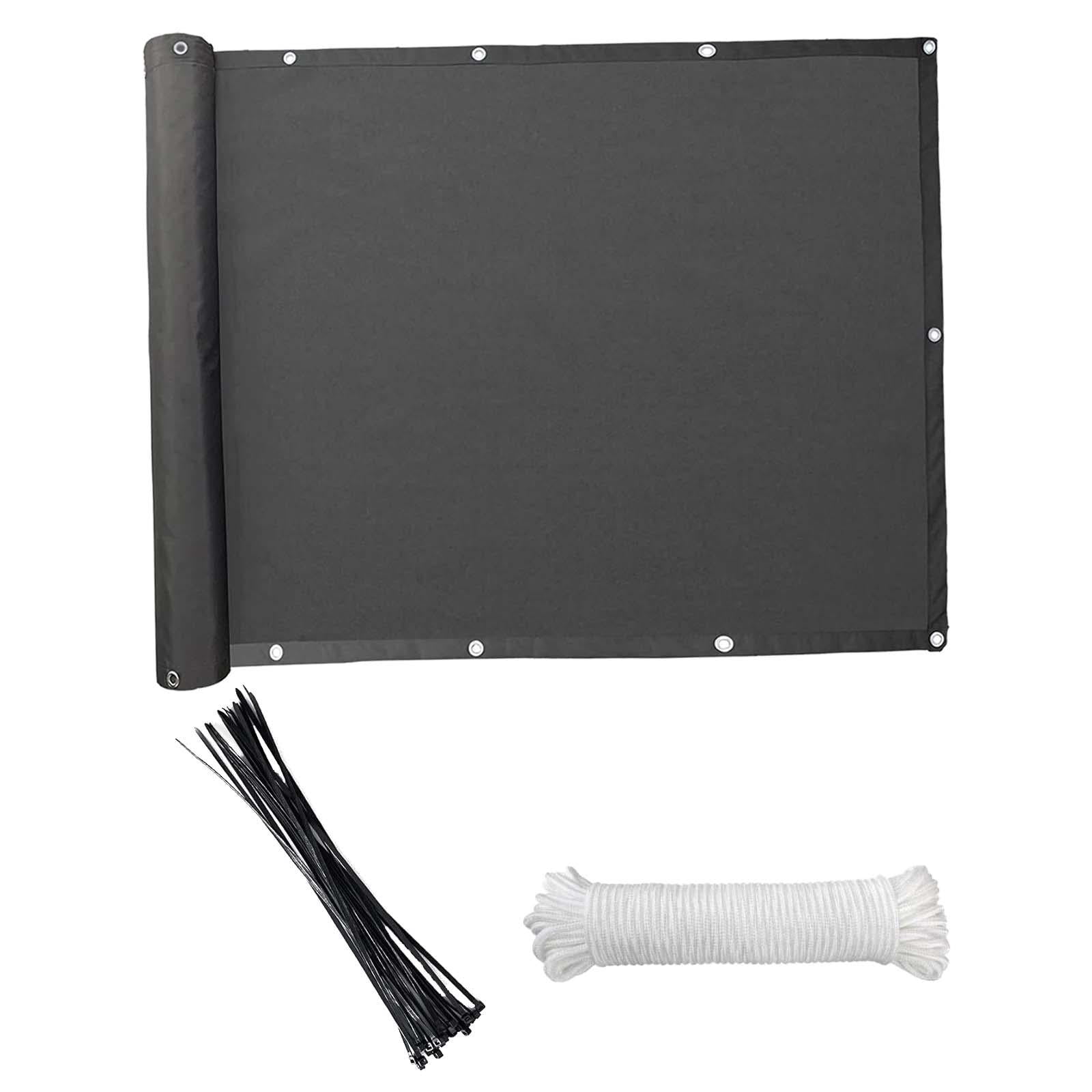 Magideal - Parabrisas Resistente A La Intemperie, Pantalla De Privacidad Para Balcón, Cubierta De Valla De Privacidad Para Patio, Cubierta, Piscina, Patio Traser , Negro