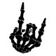thumbnail image 5 of dedo esqueleto único del hueso del cráneo que tira de la etiqueta / de la etiqueta engomada del coche negro, 5 of 5