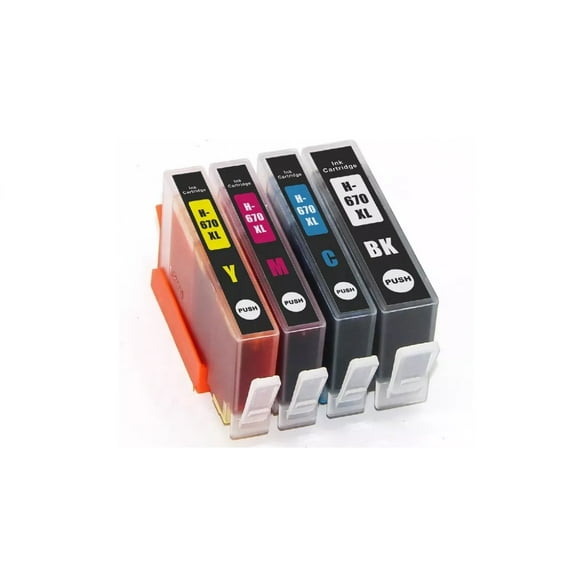 Pack 4 Tintas Compatibles 670xl B/c/m/y 3525 4615 4625 5525