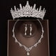 thumbnail image 1 of 3pcs Elegant Crystal Bridal Jewelry Set - Rhinestone Tiara Crown, Necklace, and Earrings - Perfect for Weddings and Special Occasions, 1 of 4