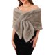 thumbnail image 1 of INSPIRE CHIC Chal de Piel Sintética para Mujer para Boda, Estola de Novia, Envolturas de Cóctel, Chal M Caqui, 1 of 6