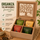 thumbnail image 3 of Organizador de Té Rustik de Madera y Vidrio, 3 of 5