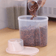 thumbnail image 3 of Recipientes herméticos para almacenar alimentos secos, dispensador de contenedores de almacenamiento de plástico libre de BPA con pico vertedor, taza medidora para cereales, harina y suministros para, 3 of 6