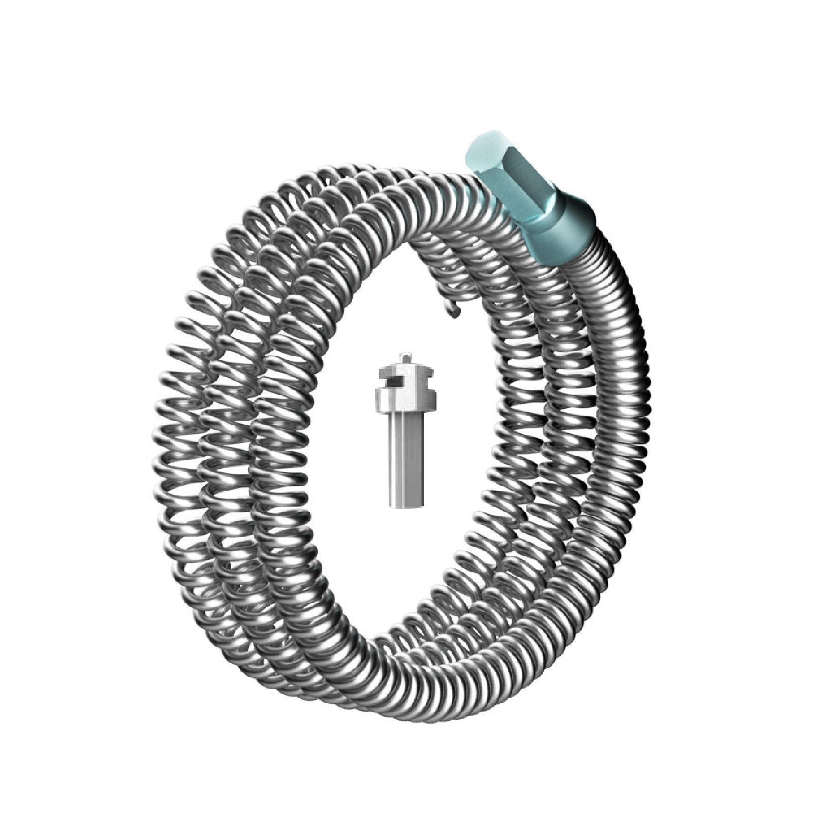 Magideal - Cable Desatascador De Drenaje Herramienta De Plomería Serpiente Para Desagües Limpiador De Cañerías Sonda Rotativa Con Conector Para Taladro Eléctrico Longitud 3m