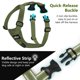 thumbnail image 5 of Arnés de cinturón de seguridad para perros VavoPaw ajustable para coche, color verde militar, 5 of 7