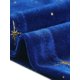 thumbnail image 5 of INSPIRE CHIC Vestido de Halloween de terciopelo para mujer con cuello cuadrado, mangas abullonadas de malla, estampado de estrellas, vestido de fiesta, azul real XL, 5 of 6