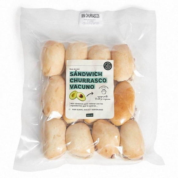 Sándwich Mini Churrasco Vacuno, 500 g