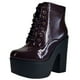thumbnail image 2 of Botin Charol Taco Alto con Plataforma 60 Yassne Burdeo, 2 of 5