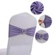 thumbnail image 1 of Xiao Hua Juego de 12 fundas decorativas moradas para respaldo de silla, 5.12 x 13.78 pulgadas, funda elástica para silla, cinta decorativa reutilizable, ideal para decoración de bodas y fiestas., 1 of 3