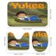 thumbnail image 3 of Yukee-theme 4-Piece Shower Curtain Set with Rugs, Waterproof Bathroom Decor Set Includes Bath Mat, U-Shaped Rug, Toilet Lid Cover and Curtain with Hooks, 3 of 6