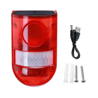 Telotenemos - Sirena Alarma Con Sensor De Movimiento Y Luz Solar 4 Modos