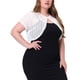 thumbnail image 4 of Agnes Orinda Mujeres Tallas Grandes Encogimientos de Encaje Elegantes Mangas Cortas Transparentes Bolero Floral Tops Cárdigan 4X Blanco, 4 of 7