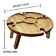 thumbnail image 2 of Mesa Tabla De Madera Picnic Plegable Comida Botellero Viajes. φ30cm, 2 of 7