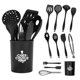 thumbnail image 1 of Set 12pcs Utensilios De Cocina De Silicona Antiadherentes Color Negro, 1 of 3