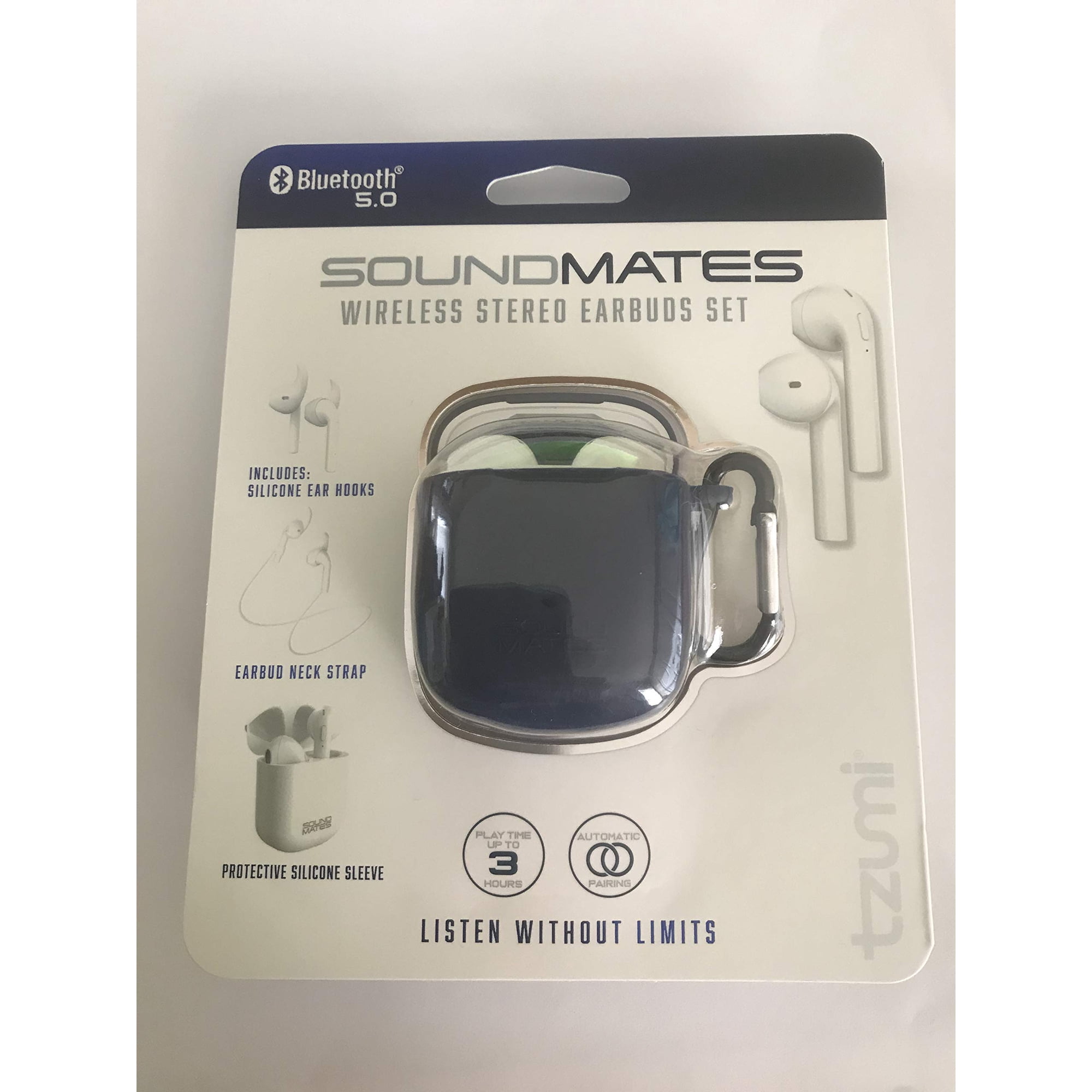 Auriculares De Carga Inalámbrica Tzumi Compact Portable Blue