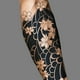 thumbnail image 1 of Cherry Blossom Flower Pattern Temporary Tattoos - Waterproof, Long Lasting, and Black - Perfect for Adults, 1 of 2