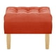 thumbnail image 1 of Pouf Wood 1c Felpa 05 Naranjo, 1 of 4