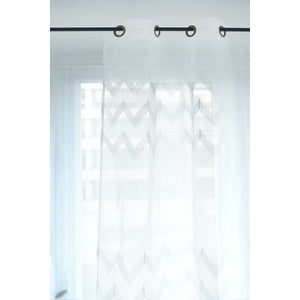 Mashini - Cort Velo Bordado Arg Chrevron Blanco