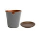 thumbnail image 2 of Set Maceta Zaia 20 cm Gris Matte con plato, 2 of 3