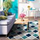 thumbnail image 2 of Alfombra Florida Azul 240x305, 2 of 5