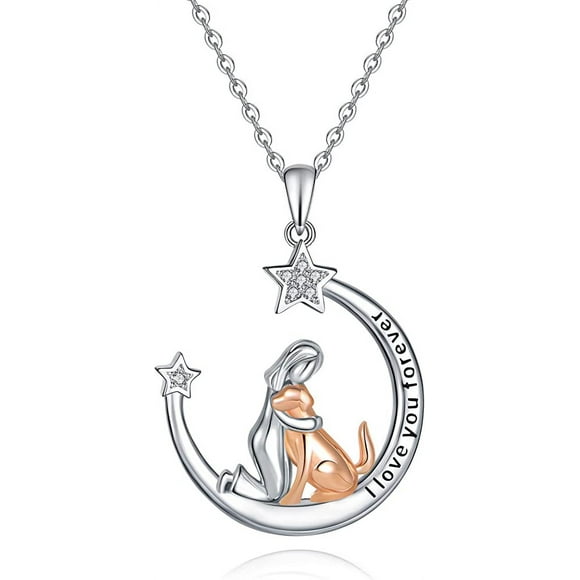 Collar mujer perro mascota plata 925