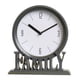 thumbnail image 2 of Reloj De Escritorio Que No Hace Tictac, Funciona Con Pilas, Loft, Familia, Decorativo, Estante De Oficina, Color Gris Oscuro, 2 of 3