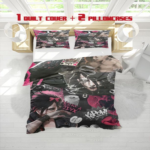 3pcs Anime Character Vi Arcane Print Three Piece Bedding Set Soft Duvet Cover And Two Pillowcases