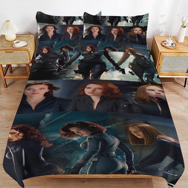 Black Widow Bedding Sets Ultra Soft Skin-Friendly Duvet Cover 3 Piece, Cute Comforter Cover Bed Set for Boys Girls Kids