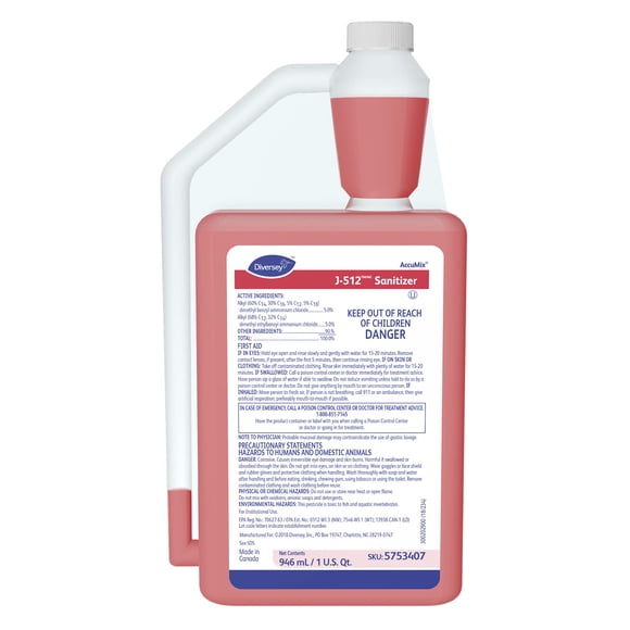 Desinfectante Diversey J-512 AccuMix Concentrado 946 ml