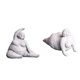 thumbnail image 1 of 2 Uds Decoración De Yoga Moderna Polirresina Se?ora Gorda Estatuilla Estatua Adornos, 1 of 3