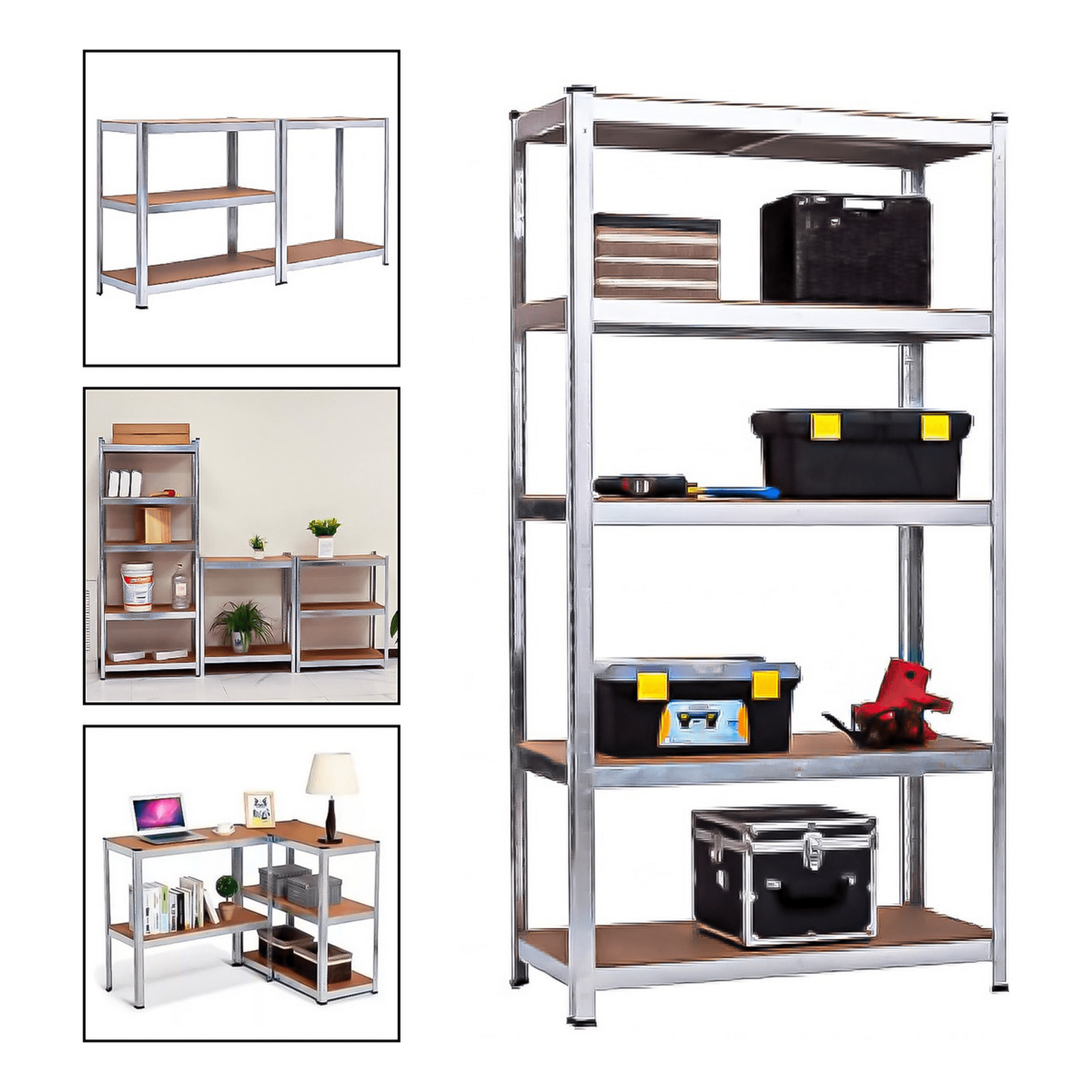 Genérico - 2 Estantes Metalico 180x90x40 Oficina Organizador P