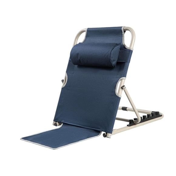 Cama Elevadora Respaldo Plegable Para Adulto Ángulo Ajustable Respaldo Acero S 6 Marchas Azul