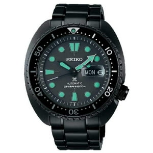Seiko - Reloj Automático Para Hombre Prospex Black Series Night Vision Turtle Dial Negro Srpk43K1 200M