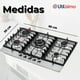 thumbnail image 3 of Encimera Gas Licuado 5 Platos Acero Inox con Chispero, 3 of 10
