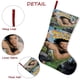 thumbnail image 5 of Jorge de la Jungla Tema: Calcetines de Navidad, fino lino blanco para colgar en escaleras y chimenea, decoración navideña para el hogar, regalo de Navidad. 45cm × 32cm, 5 of 5