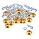 thumbnail image 2 of kit de tornillos de guardabarros de parachoques de marco de matrícula para automóviles dorado, 2 of 5