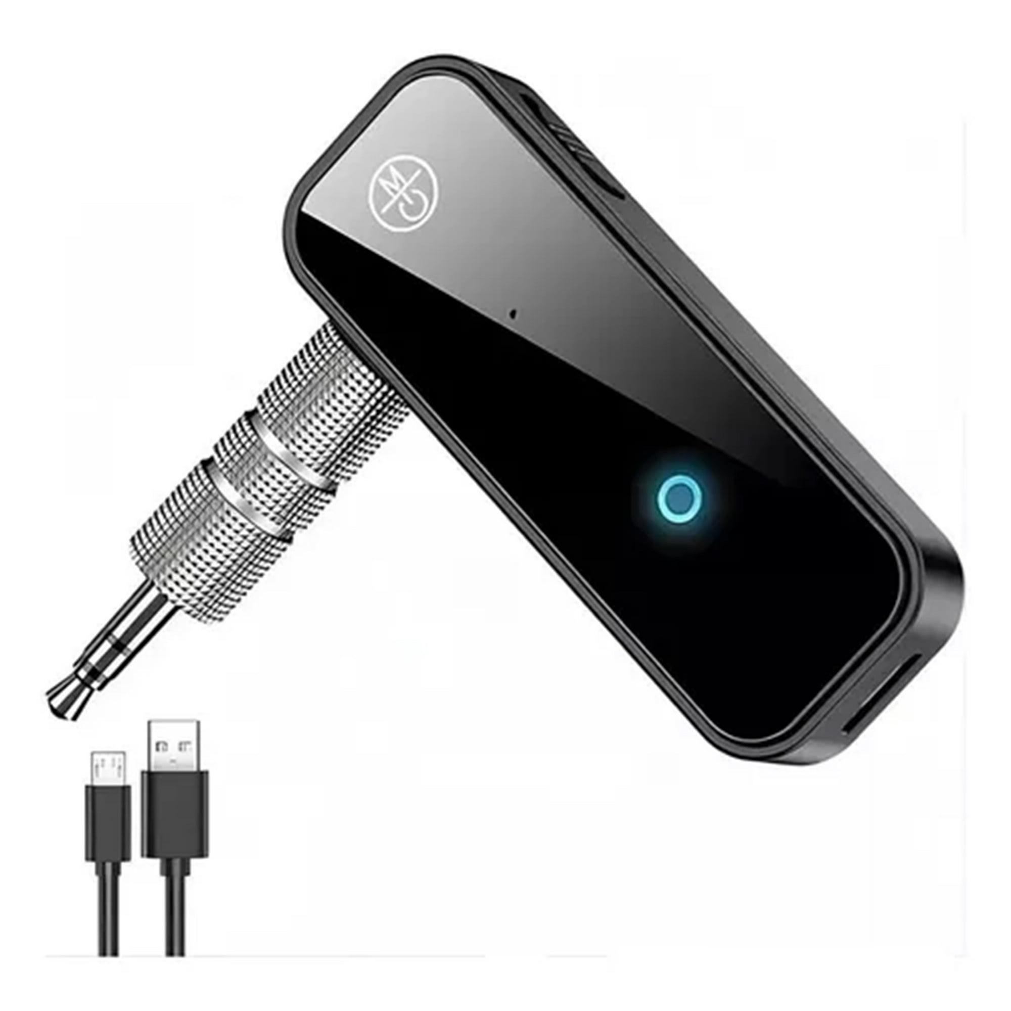 Veat00l - Receptor Auxiliar Bluetooth 5.0 Adaptador Aux 3.5mm Cancelación Inteligente De Ruido 16 Horas De Extra Larga Duración Llamadas Manos Libres Doble Conectividad