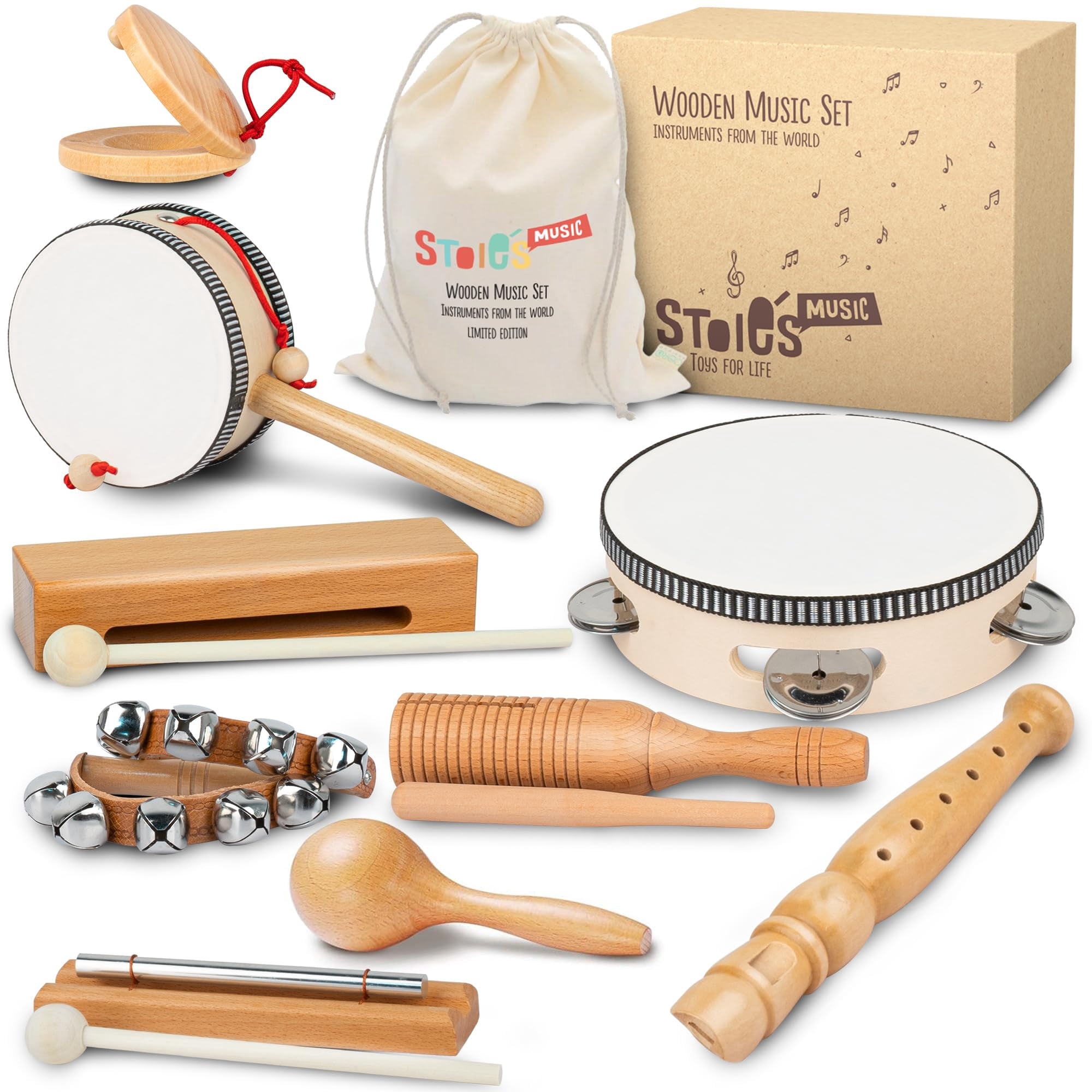 Juego De Instrumentos Musicales Stoie's International Wooden Kids