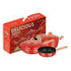 thumbnail image 1 of Juego De Batería Wok Olla Sartén 5 Piezas Roca Volcánica, 1 of 8