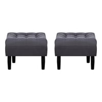 Bodevir - Set Pouf Wood 1C Felpa 00 Gris