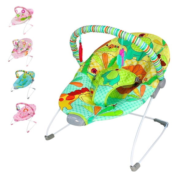 Bouncer silla mecedora vibradora para bebé portátil con juguetes