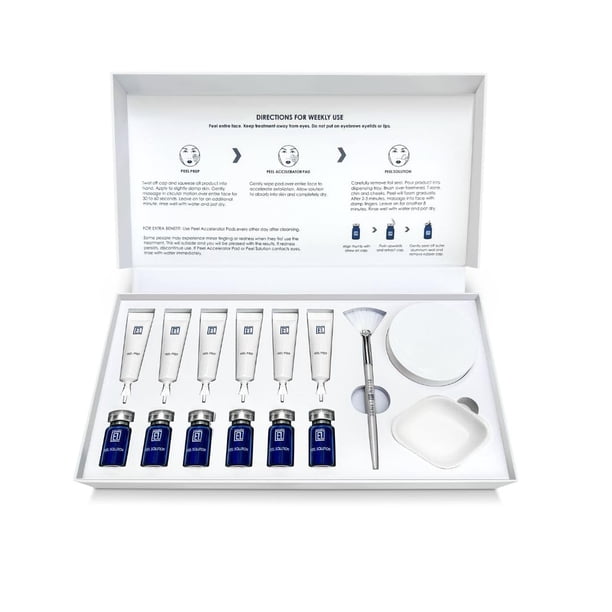 Kit de Peeling Facial Ellen Lange Retexturizante con Ácido Glicólico para Uso en Casa