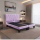 thumbnail image 4 of Cama Dos Plazas Con Respaldo y bases divididas de 150 X 190cm Tapizada en Felpa Morado Claro, 4 of 5