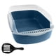 thumbnail image 5 of Caja de Arena para Gatos, Arenero, Contenedor, Caja de Arena Semicerrada, Caja de Arena para Gatos, Artículos para Mascotas para Animales Pequeños, Co Azul, 5 of 5