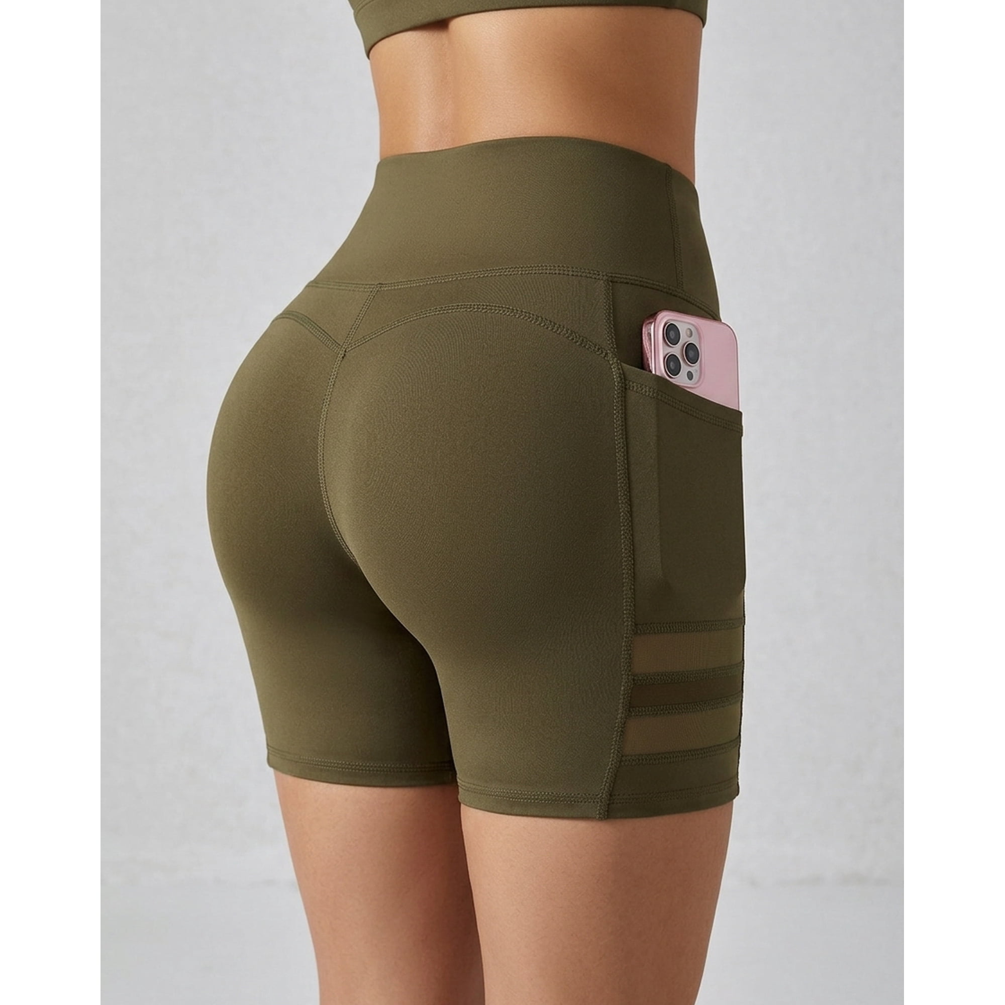 Flix Spa - Short Yoga Mujer Suplex Nitro Con Bolsillo Estilo Moderno -a352