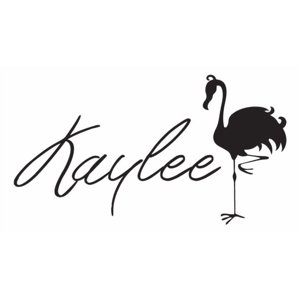 Rienda Libre Graphics - Decomural Personalised Name Flamingo Ws-44285
