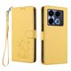 thumbnail image 1 of Funda Volteable con Diseño de Gato para Infinix Note 40 Pro Plus 5G, Amarillo, 1 of 6
