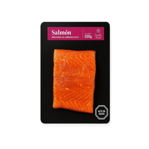 Salmón ahumado en caliente trozo, 300 g