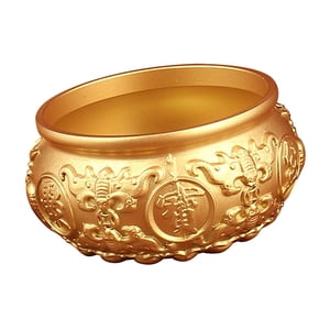 Magideal - Cuenco Del Tesoro, Decoración Feng Shui, Cuenco De Sacrificio, Adorno De Escritorio Retro De Latón, Lavabo Del Tesoro Para Escritorio, Oficina, Regalo L